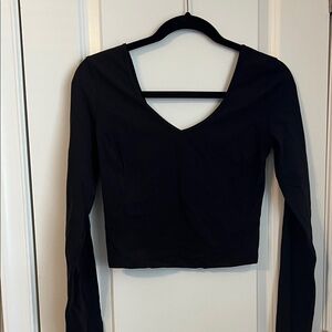 Lululemon Athletica Align Black Long Sleeve Crop Top